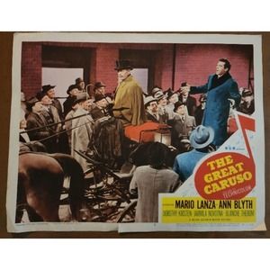 The Great Caruso original lobby card 1951 Mario Lanza sings on buggy